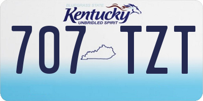 KY license plate 707TZT