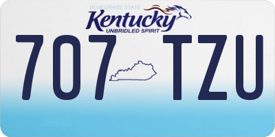 KY license plate 707TZU