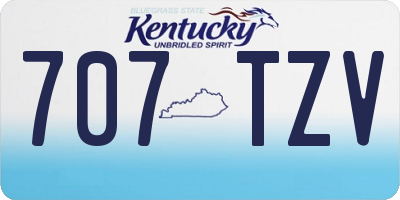 KY license plate 707TZV
