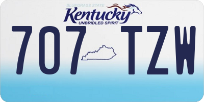 KY license plate 707TZW
