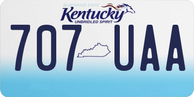 KY license plate 707UAA