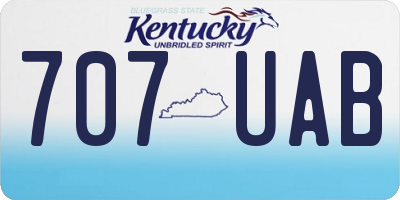 KY license plate 707UAB