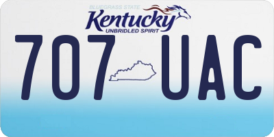 KY license plate 707UAC