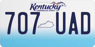 KY license plate 707UAD