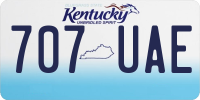 KY license plate 707UAE