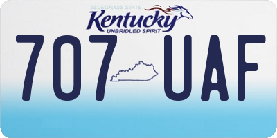 KY license plate 707UAF