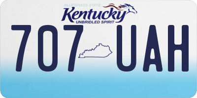KY license plate 707UAH