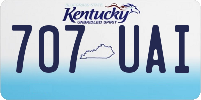 KY license plate 707UAI