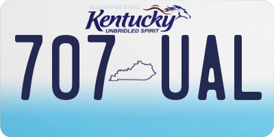 KY license plate 707UAL