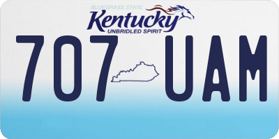 KY license plate 707UAM