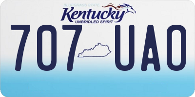 KY license plate 707UAO