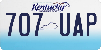 KY license plate 707UAP