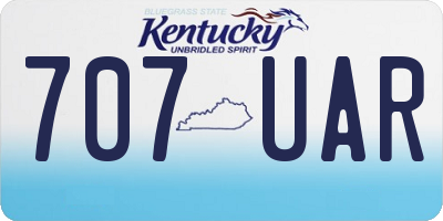 KY license plate 707UAR