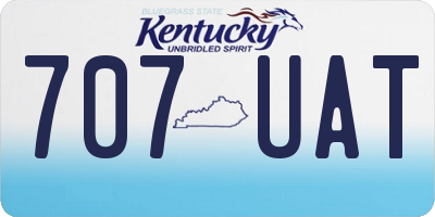 KY license plate 707UAT