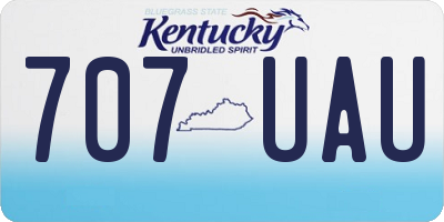 KY license plate 707UAU