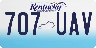 KY license plate 707UAV