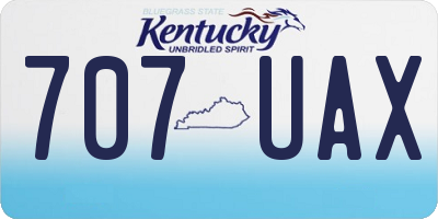 KY license plate 707UAX