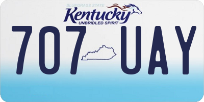 KY license plate 707UAY