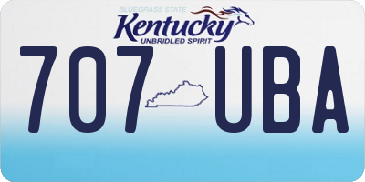KY license plate 707UBA