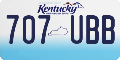 KY license plate 707UBB
