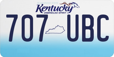 KY license plate 707UBC