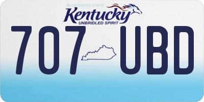KY license plate 707UBD