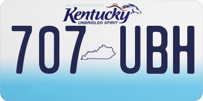 KY license plate 707UBH