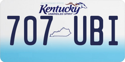 KY license plate 707UBI