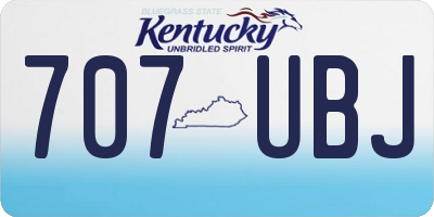 KY license plate 707UBJ