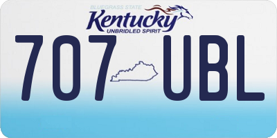 KY license plate 707UBL