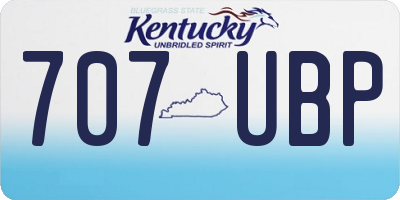 KY license plate 707UBP