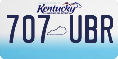 KY license plate 707UBR
