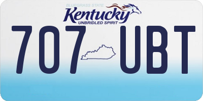 KY license plate 707UBT
