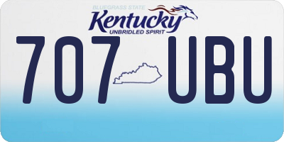 KY license plate 707UBU