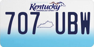 KY license plate 707UBW
