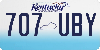 KY license plate 707UBY