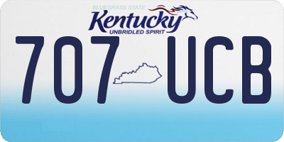 KY license plate 707UCB
