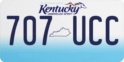 KY license plate 707UCC
