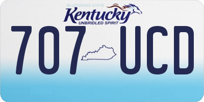 KY license plate 707UCD