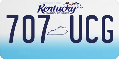 KY license plate 707UCG