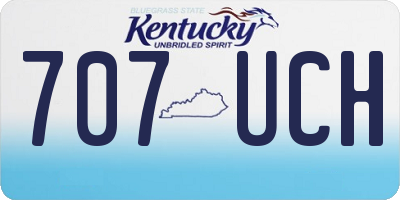 KY license plate 707UCH