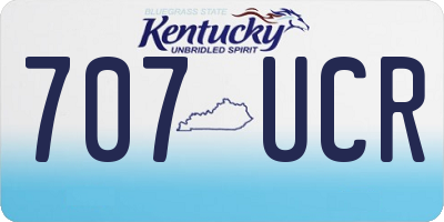 KY license plate 707UCR