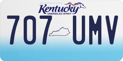KY license plate 707UMV