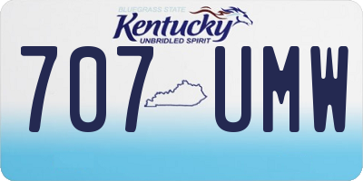 KY license plate 707UMW