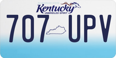 KY license plate 707UPV