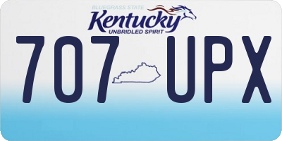 KY license plate 707UPX