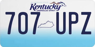 KY license plate 707UPZ