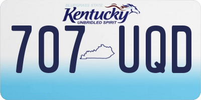 KY license plate 707UQD
