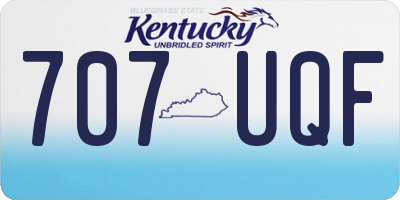KY license plate 707UQF