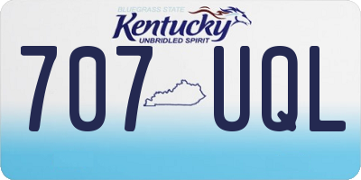 KY license plate 707UQL